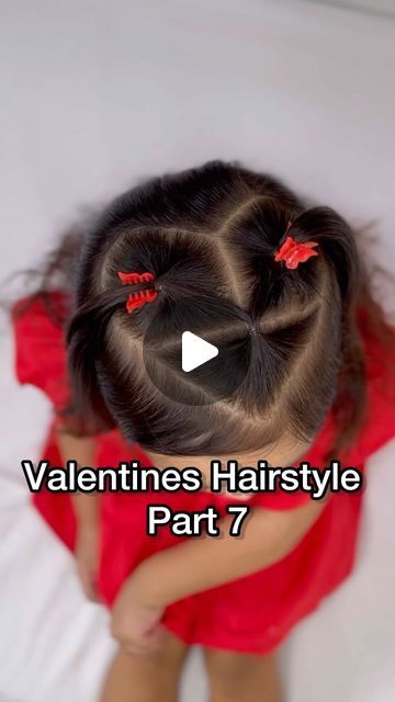 Heart Toddler Hair, Toddler Heart Hairstyles Girl, Heart Shaped Hairstyles For Kids, Heart Hairstyles For Kids, Heart Shape Hairstyles, Heart Hairstyle For Kids Easy, Heart Part Hairstyle, Heart Shaped Bun, Heart Shaped Hairstyles