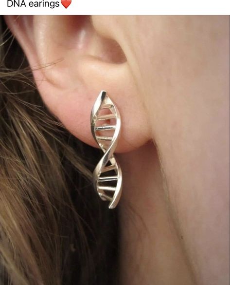 Double Helix Earrings, Science Earrings, Dna Earrings, Dna Jewelry, Science Jewelry, Double Helix, Silver Jewellery Indian, Silver Jewelry Earrings, Helix Earrings