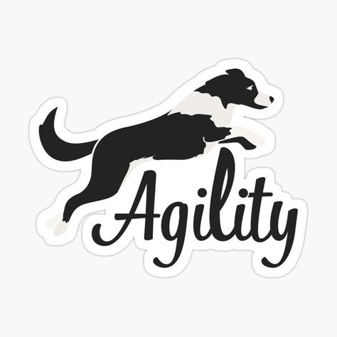 Sticker agility avec un border collie noir et blanc pour les passionés de chien et d'agility - passion chien et agility - agilité du chien - maître chien - sport canin - partagez votre passion pour les chiens et l'agility - autocollant agility - hobby agility - j'aime l'agility et les chiens Insta Icon, Dog Agility, Sporting Dogs, Border Collie, Dog Mom, Dogs