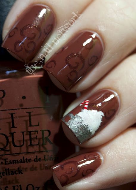 ahhh hot chocolate mani  cute Hot Chocolate Nails, Chocolate Nails, Cocoa Party, Brown Nail, Sally Hansen Nails, Nail Time, Creative Nail Designs, Christmas Nail, Fabulous Nails