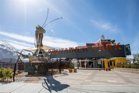 Downtown Container Park Las Vegas | Real Momma Container Park Las Vegas, Container Park, Vegas Hotels, Vegas Restaurants, Las Vegas Restaurants, Travel Thailand, Vegas Vacation, Vegas Hotel, Downtown Las Vegas