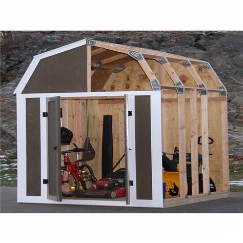 Shelter-It 70088 8 x 7 ft. EZ Builder Barn Shed Framing Kit | Walmart Canada Barn Style Shed, Shed Frame, Wooden Storage Sheds, Shed Blueprints, Wood Shed Plans, Build Your Own Shed, Simple Shed, Shed Base, Tool Shed