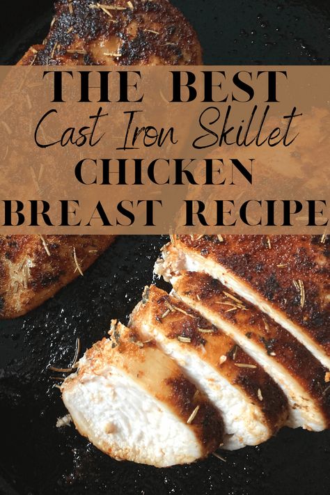 Juicy and flavorful with a perfect sear, this is the best cast iron skillet chicken breast recipe! Mouth-watering and tender every bite. An easy meal for a quick dinner any night of the week. Cast Iron Skillet Chicken Breast, Iron Skillet Chicken Breast, Cast Iron Fried Chicken, Cast Iron Chicken Breast, Skillet Chicken Breast, Cast Iron Chicken Recipes, Iron Skillet Chicken, Chicken Appetizer Recipes, Chicken Breast Oven