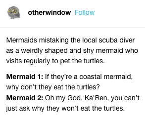 Mermaids Tumblr, Mermaid Headcanon, I Am A Writer, Writing Inspiration Prompts, Funny Tumblr Posts, Story Writing, Sirens, Funny Me, Writing Inspiration