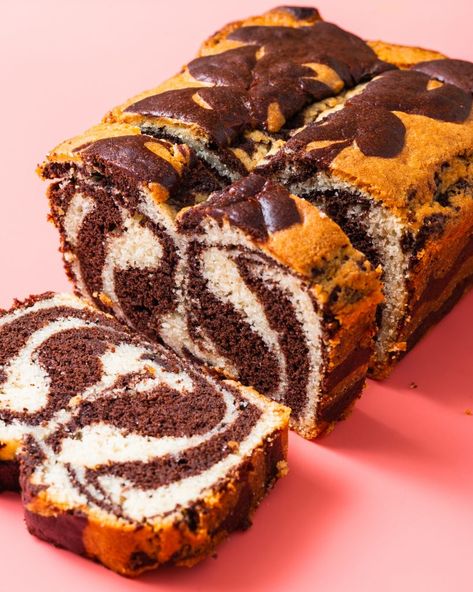 Vegan Marble Cake, Vegan Loaf, Marmer Cake, Marble Cake Recipes, Lemon Poppyseed Cake, Vegan Pumpkin Pie, Lemon Drizzle Cake, Vegan Cake Recipes, Cake Vegan