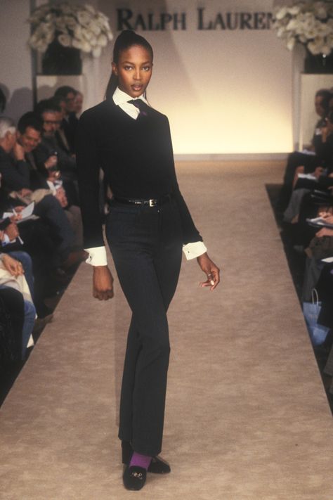 Ralph Lauren Runway, Classic Ralph Lauren, Ralph Lauren 90s, Ralph Lauren Fall, 90s Runway Fashion, Runway Fashion Couture, 90s Supermodels, 90s Models, Model Aesthetic