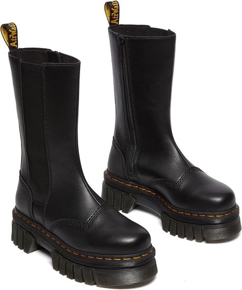 Amazon.com | Dr. Martens Audrick Chelsea Tall Black UK 7 (US Women's 9) M | Ankle & Bootie Dr Martens Audrick, Ankle Bootie, Dr. Martens, Ankle Booties, Bootie, Chelsea, For Free, Free Shipping, Black