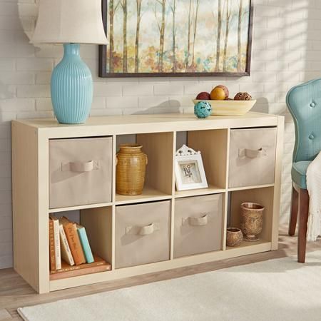 Better Homes and Gardens 8-Cube Organizer, Multiple Colors - Walmart.com  $68 Cube Storage Bedroom, Bookcase Office, Organizer Furniture, 8 Cube Organizer, Furniture Shelves, Etagere Cube, Office Tv, Tv Storage, Cube Bookcase