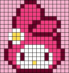 Sanrio Alpha Pattern, Small Alpha Patterns, Crochet Templates, Hama Beads Design, Hama Bead, Beads Ideas, Pixel Crochet, Crochet Things, Bead Ideas