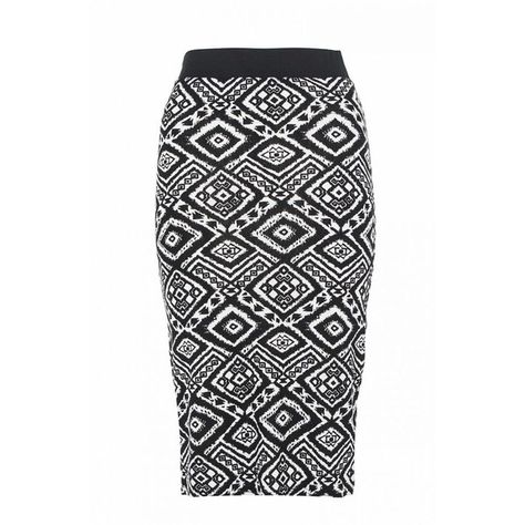 Black And White Aztec Print Midi Skirt found on Polyvore Black And White Aztec, Aztec Fashion, Printed Midi Skirt, Aztec Print, Maxi Skirt, Pencil Skirt, Midi Skirt, Designer Clothes, Shoe Bag