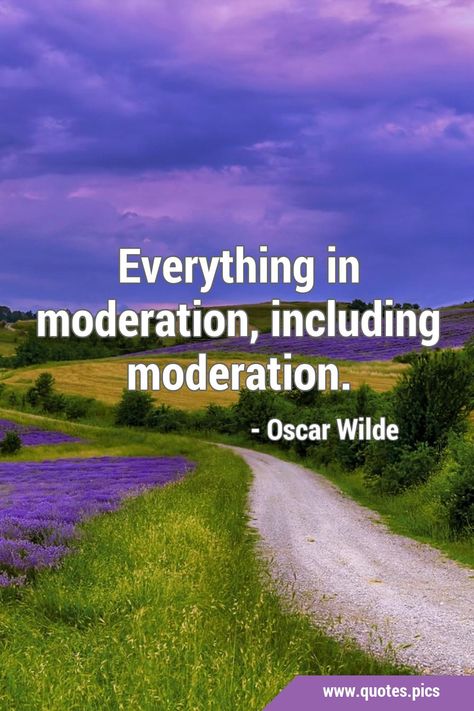 Everything in moderation, including moderation. #Funny #Witty Everything In Moderation Including Moderation, Moderation Quotes, Everything In Moderation, Wilde Quotes, Oscar Wilde Quotes, Quotes Pics, Witty Quotes, Oscar Wilde, Albert Einstein