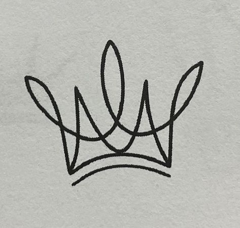 Tiara Tattoo Small Simple, Single Line Crown Tattoo, Simple Tiara Drawing, Abstract Crown Tattoo, Simple Tiara Tattoo, Celtic Crown Tattoo, Crown Fine Line Tattoo, Line Crown Tattoo, Queens Crown Tattoo