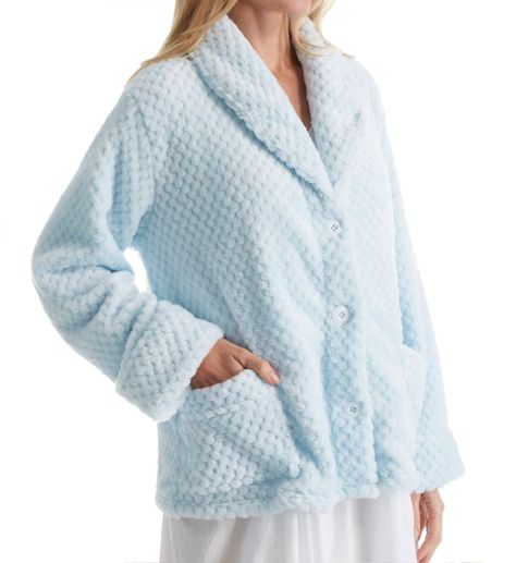 Free Shipping. Buy Women's La Cera 8825 100% Polyester Honeycomb Fleece Bed Jacket at Walmart.com Bed Jackets, Bed Jacket, Satin Bedding, Womens Fleece, Shawl Collar, Sewing Ideas, Fleece Jacket, Honeycomb, Coats For Women