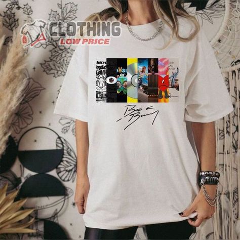 Bad Bunny Signature Best Album Tour Shirt, Most Wanted Tour Sweatshirt, Nadie Sabe Lo Que Va Pasar Manana Shirt Check more at https://clothinglowprice.com/product/bad-bunny-signature-best-album-tour/ Custom Crewneck Sweatshirts, Bunny Shirt, Embroidered Crewneck, Bad Bunny, Most Wanted, Tour Shirt, Embroidered Sweatshirts, Baby Tshirts, Top Trends