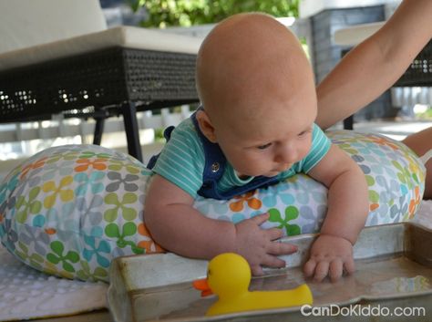 Tips for Tummy Time for babies who can roll. CanDo Kiddo Activities Newborn, Activities For Infants, Infant Curriculum, Tummy Time Play, Newborn Activities, Infant Care, Infant Room, Infant Classroom, Tummy Time Activities