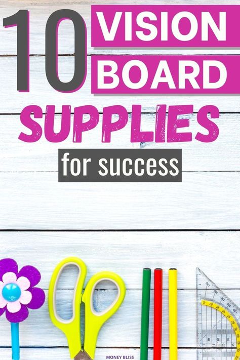 Vision Board Ideas Money, Vision Board Party Supplies, Vision Board List, Vision Board Supply List, Millionaire Success Habits, Vision Board Supplies, Success Board, Vision Board Workshop, Work Vision Board