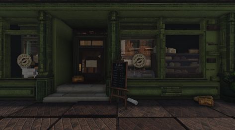 Bloxburg Antique Shop, Town Cafe Bloxburg, Bloxburg Town Aesthetic, Bloxburg Paris Town, Bloxburg Boutique, Bloxburg Cafe Interior, Bloxburg Realistic City, Bloxburg Restaurant Ideas, Bloxburg Bakery