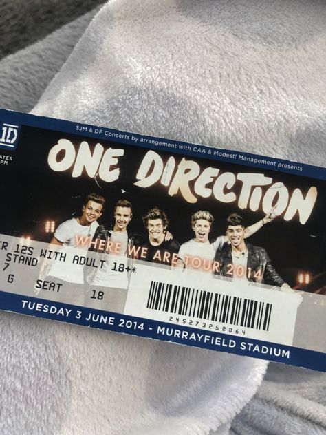 One Direction Concert Aesthetic, Old One Direction, One Direction Concert Tickets, Where We Are Tour, Concert Ticket, One Direction Concert, Concert Aesthetic, Concert Tickets, Old Ones