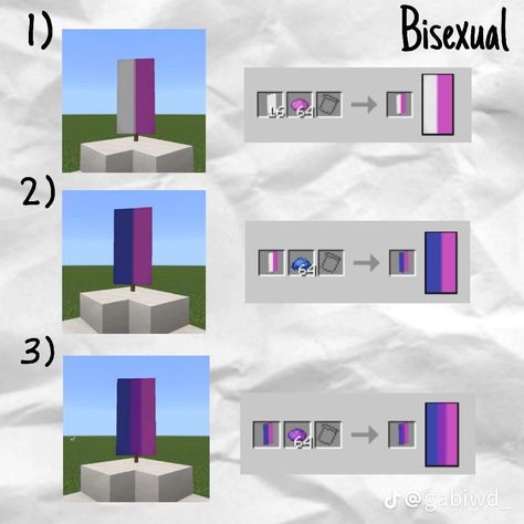 How To Make Pride Flags In Minecraft, Pride Flags Minecraft, Minecraft Pride Flag Banner, Minecraft Pride Banners Tutorial, Pride Flag Minecraft Banner Tutorial, Pride Minecraft Builds, Minecraft Pride Flag, Minecraft Pride Builds, Minecraft Pride Banners