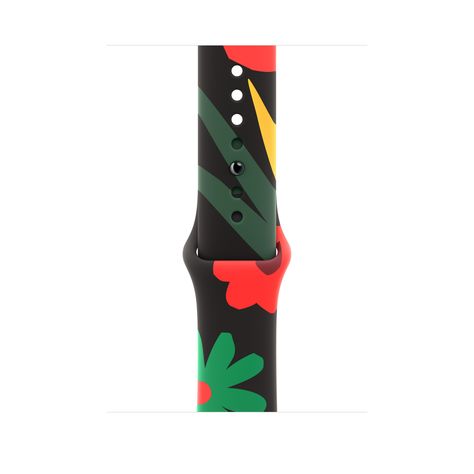 46mm Black Unity Sport Band - Unity Bloom - M/L Black Unity, Blooming Apples, Carbon Neutral, Apple Accessories, Steel Design, Stainless Steel Band, Flower Shape, Apple Watch Bands, Macbook Pro