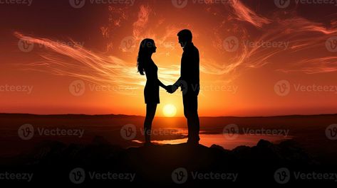 Download the Couple holding hands facing each other at sunset. silhouette concept 27597658 royalty-free Stock Photo from Vecteezy for your project and explore over a million other images and backgrounds. Couple Facing Each Other, Silhouette Of Couple, Holding Hands Drawing, Hands Drawing, Couple Holding Hands, Sunset Silhouette, African Men, Hd Picture, Holding Hands