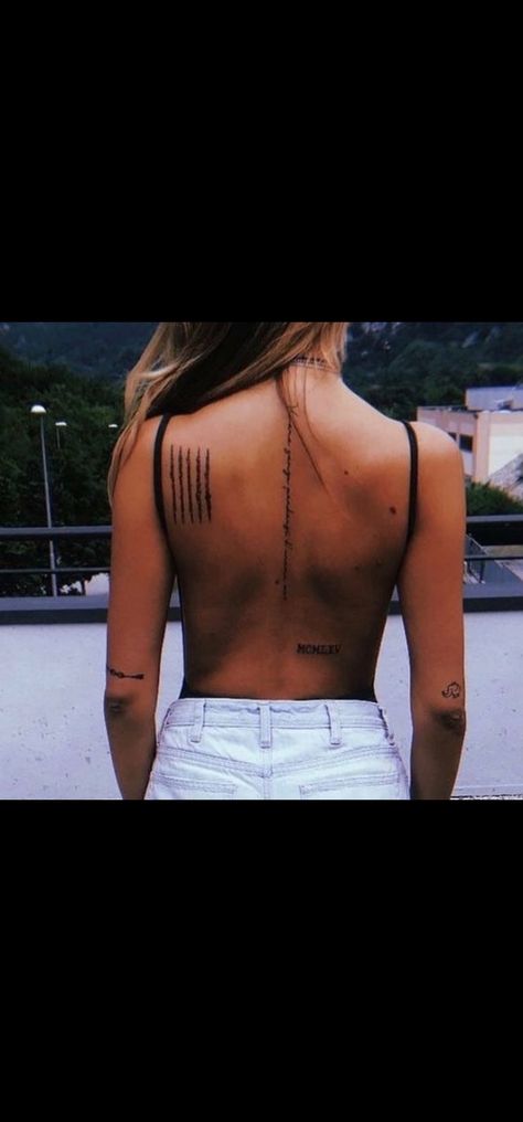 Fine Line Script Spine Tattoo, Women Rib Tattoo, Rib Tattoos For Women, Butterfly Back Tattoo, Spine Tattoo, Rib Tattoo, Butterfly Tattoo, Small Tattoos, Tattoos For Women