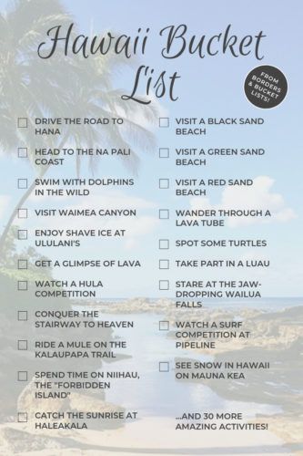 Hawaii Bucket List, Things To Do In Hawaii, Things To, Hawaii Oahu, Travel Destinations Bucket Lists, Travel Checklist, Bucket List Destinations, Bucket Lists, Dream Travel Destinations