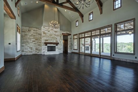 German Texas Farmhouse I - Portfolio - Olson | Defendorf Custom Homes Texas Hill Country Stone Fireplace, Texas Style Homes, Texas Farmhouse, Hill Country Homes, Metal Building Homes, Pole Barn Homes, Barn House Plans, House Goals, Fixer Upper