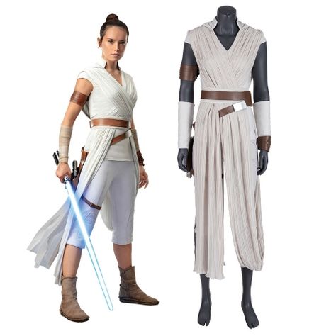 Rey, also known as Rey Skywalker, is a fictional character in the Star Wars franchise and the main protagonist of the sequel film trilogy. She was created by Lawrence Kasdan, J. J. Abrams, and Michael Arndt for The Force Awakens (2015), the first installment of the trilogy, and is portrayed by Daisy Ridley. She also appears in the film's sequels, The Last Jedi (2017) and The Rise of Skywalker (2019), and related Star Wars media.  Specification  ★Type: Star Wars: The Rise of Skywalker Rey Cosplay Disfraz Star Wars, Rey Costume, Rey Cosplay, Rey Skywalker, Arm Guards, The Rise Of Skywalker, Rise Of Skywalker, Star Wars Outfits, Arm Guard