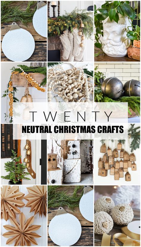 Deck your halls this holiday season with these neutral DIY Christmas decorating ideas! #DIYChristmas #DIYholiday #Christmascrafts #christmasdecor Xmas Crochet, Colorful Christmas Decorations, Neutral Holiday Decor, Boho Christmas Decor, Neutral Christmas Decor, Neutral Christmas, Christmas Decorating Ideas, Diy Holiday Gifts, Preschool Christmas