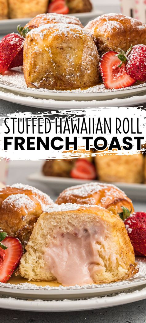 Hawaiian Roll French Toast Casserole, Hawaiian Roll French Toast, Hawaiian Breakfast, Brunch Easter, Bread Booze Bacon, French Bread French Toast, Hawaiian Roll, Hawaiian Sweet Rolls, Make French Toast