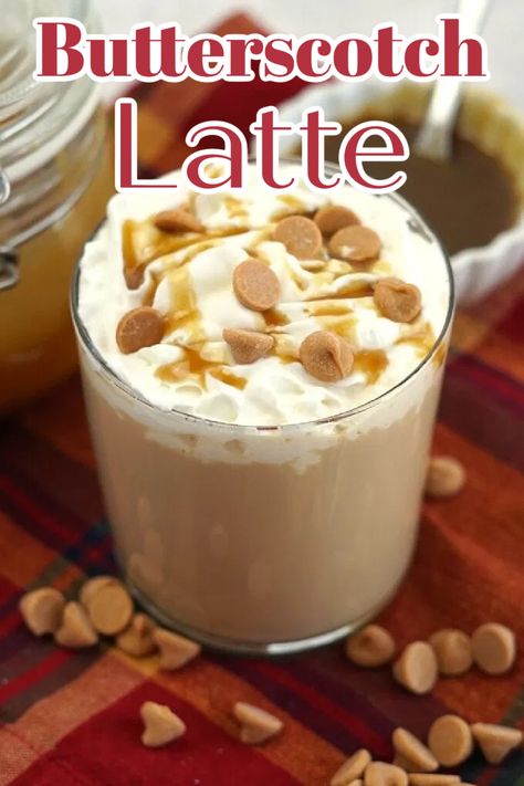 Butterscotch Coffee Creamer, Butterscotch Coffee Recipe, Butterscotch Coffee Syrup, Tea Lattes Recipes, Caribou Coffee Drinks Recipes, Crockpot Latte Recipes, Coffee Shop Recipes Drinks, Spring Latte Recipes, Fun Latte Recipes