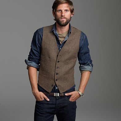 perfection Vest And Jeans, Vest Outfits Men, Older Mens Fashion, Mens Vest Fashion, Mens Fashion Dressy, Designer Suits For Men, Hipster Mens Fashion, Vest Fashion, Well Dressed Men