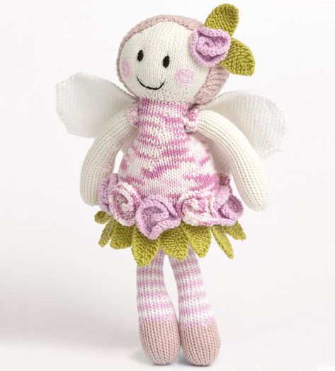 Knitting patterns for dolls Knitting Dolls Free Patterns, Knitted Dolls Free, Knitted Doll Patterns, Knitted Toys Free Patterns, Rose Fairy, Knitting Patterns Toys, Haken Baby, Knitted Animals, Fairy Dolls