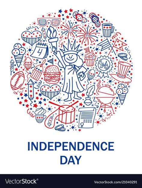 Memorial Day Doodles, Independence Day Doodle, Fourth Of July Doodles, 4th Of July Doodles, July Doodles, 4th Of July Illustration, 4th Of July Graphics, 4th Of July Zentangle, 4th Of July Doodles Bullet Journal