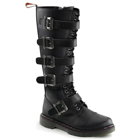 DISORDER-420 loving these boots! Knee High Combat Boots, Dark Punk, Alternative Shoes, Combat Boots Men, Goth Boots, Gothic Boots, Demonia Shoes, Punk Boots, Mens Leather Boots