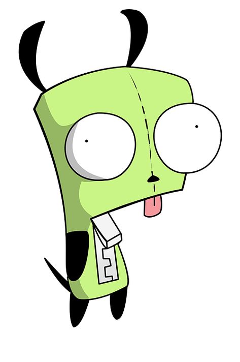 Gir from Nickelodeon show, "Invader Zim." Drawing ink ed and colored in Photoshop CS2. Zim Drawing, Gir From Invader Zim, 90s Cartoon Characters, Nickelodeon Shows, Drawing Cartoon Characters, 90s Cartoons, 90s Cartoon, Cartoon Tattoos, Invader Zim