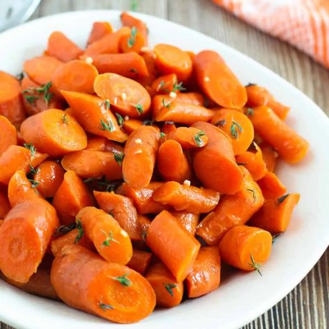 Crockpot Recipes Carrots, Orange Glazed Carrots Recipe, Carrots Thanksgiving, Quaker Oatmeal Cookie Recipe, Crockpot Glazed Carrots, Recipes Carrots, Crockpot Carrots, Orange Glazed Carrots, Brown Sugar Glazed Carrots