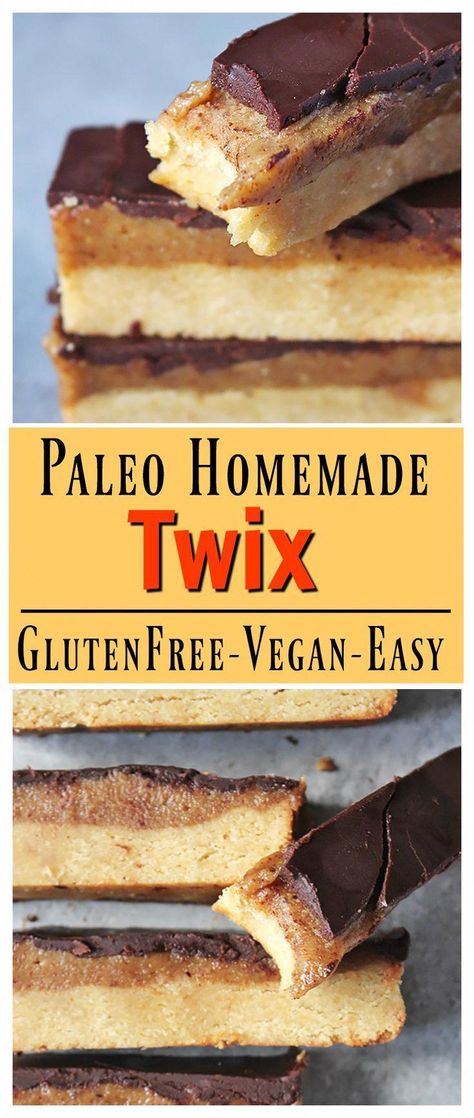 Twix Recipe, Homemade Twix Bars, Twix Bars, Twix Bar, Patisserie Sans Gluten, Popular Candy, Homemade Candy, Chocolate And Peanut Butter, Paleo Sweets