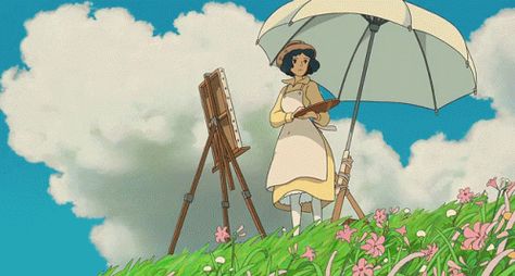 Ghibli Homescreen, Gif Studio, قلعة هاول المتحركة, All Out Anime, Art Studio Ghibli, Hayao Miyazaki Art, Miyazaki Art, Le Vent Se Leve, My Neighbour Totoro