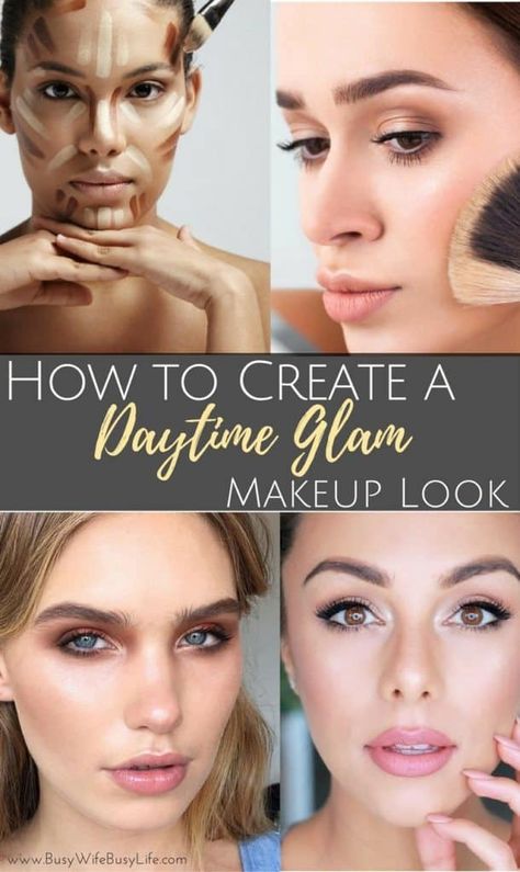 How to Create a Daytime glam Daytime Makeup Tutorial, Daytime Glam, Daytime Makeup, Foundation Contouring, Korean Makeup Tutorials, Face Home, How To Apply Blush, Glam Makeup Look, How To Apply Eyeshadow