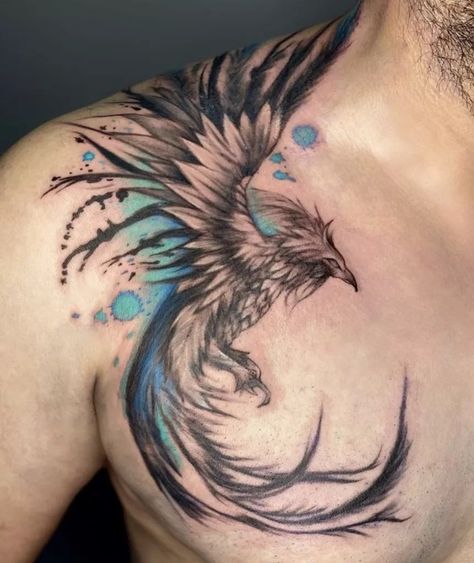 Chest And Arm Tattoo, Arm Tattoo Ideas, Eagle Tattoo, Bird Tattoo, A Tattoo, Worth It, Arm Tattoo, Phoenix, Tattoo Ideas