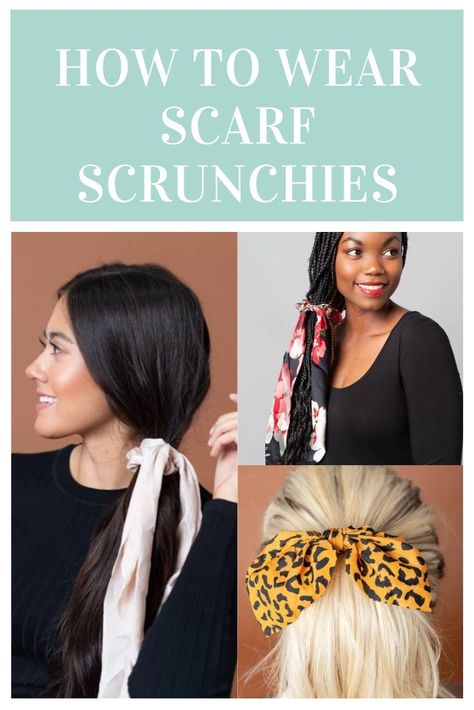 Scarf Scrunchie Tips and Where to Buy Them Today Realistic Fashion, Wear A Scarf, Silk Scarf Hair, How To Wear A Scarf, Hair 2024, Beauty Tricks, Fashion And Beauty Tips, Skincare Review, Hair Scarf