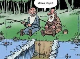 Moses Stop It! Comic (Fishing and Parting Waters) Fishing Wife Humor, Funny Fishing Memes Humor, Fishing Memes Humor, Funny Fishing Pictures, Fishing Jokes, Christian Cartoons, Walmart Funny, Christian Jokes, Hilarious Stuff