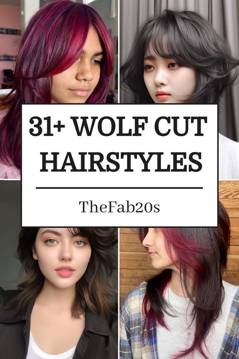 Discover the trendy Wolf Cut Hairstyles that are taking the hair world by storm! Whether you prefer a short and edgy Wolf Cut or a long and curly Wolf Cut with bangs, this playful haircut is versatile and unique. Embrace the boldness of the Wolf Cut hair trend and unleash your inner wild side with confidence! Explore different variations of this modern style to find the perfect Wolf Cut that suits your personal taste and lifestyle. Aesthetics Hairstyles, Cut Side Bangs, Side Bang Haircuts, Wolf Cut Hairstyles, Haircut Ideas Trendy, Hair Aesthetics, Cute Wolf, Long Side Bangs, Wolf Haircut