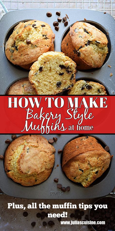 How To Make Bakery Style Muffins Big Top Muffins, How To Get Bakery Style Muffins, Jumbo Breakfast Muffins, Big Muffins Recipes Easy, Bakery Style Oatmeal Muffins, How To Make Big Muffins, How To Make Bakery Style Muffins, Giant Blueberry Muffins, How To Make Box Muffins Better