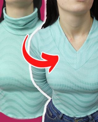 77K views · 2.5K reactions | How to easily reshape a tight sweater into a V-neck in 5 minutes. | How to easily reshape a tight sweater into a V-neck in 5 minutes. | By MomCut - Deutschland | Facebook Tight Sweater, V Shape, Tights, V Neck, Sewing, Sweatshirts, Quick Saves