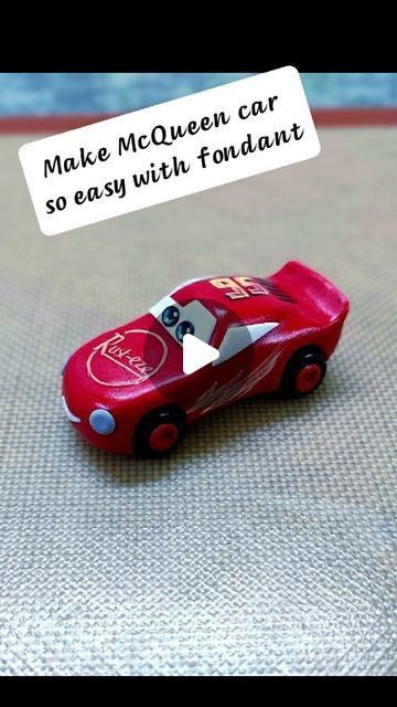 Antony Bidesh on Instagram: "How to make McQueen car with fondant / fondant McQueen car / fondant car / fondant doll / fondant figurine / cake topper . . . Hi this is handmade fondant McQueen car making tutorial . . . #fondantdoll #fondantcar #fondantMcQueen #fondantfigurine #caketopper #cake #cakes #cakeartist #cakeart #birthdaycake #weddingcake" Fondant Lightning Mcqueen, Mcqueen Cake Topper, Car Fondant, Fondant Doll, Mcqueen Car Cake, برق بنزين, Mc Queen Cars, Fondant Figurine, Car Cake Tutorial