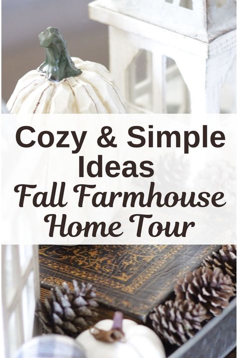 With a mix of farmhouse and traditional decor, our home is decorated for fall. Welcome to our fall home tour. Sharing lots of inspiration and fall decor tips! Traditional Ideas, Olive Bucket, Fall Home Tour, Fall Farmhouse, Small Tins, Farmhouse Fall Decor, Fall Kitchen, Small Pumpkins, Tiered Stand