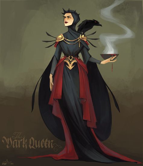 Queen Alexandra, Dark Queen, Asoiaf Art, Queen Art, Art Style Inspiration, Fantasy Rpg, Dnd Characters, Sci Fi Art, Disney Villains